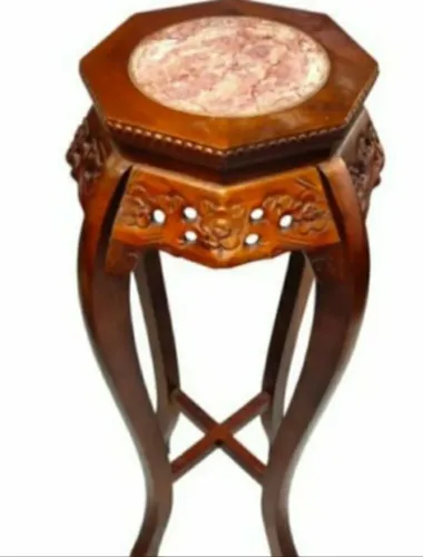 COLUNA DE MADEIRA E MÁRMORE. FAVOR LER A DESCRIÇÃO!