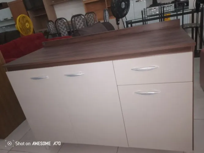 Balcão de cozinha chocolate off entrega grátis 