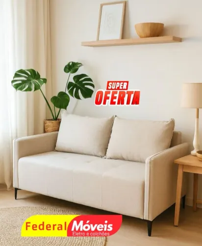 Sofá 2 Lugares 2,10m Novo - Conforto e Estilo para sua Sala!