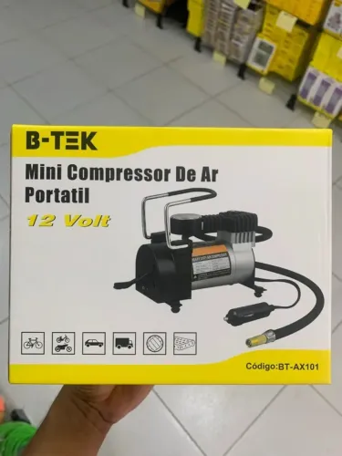 Mini Compressor de Ar Portátil 12V