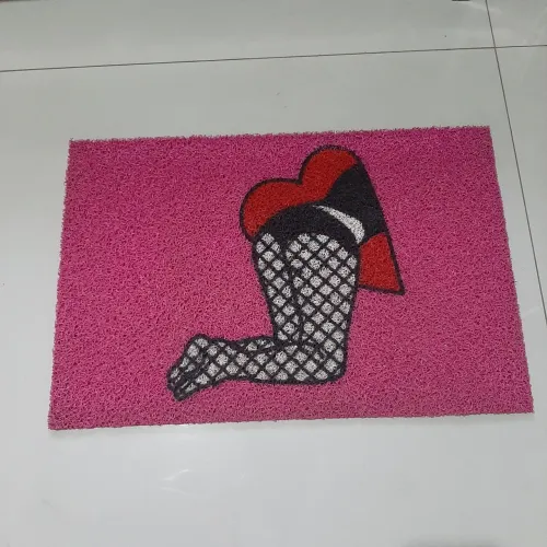Tapete rosa capacho old school rock star pin up