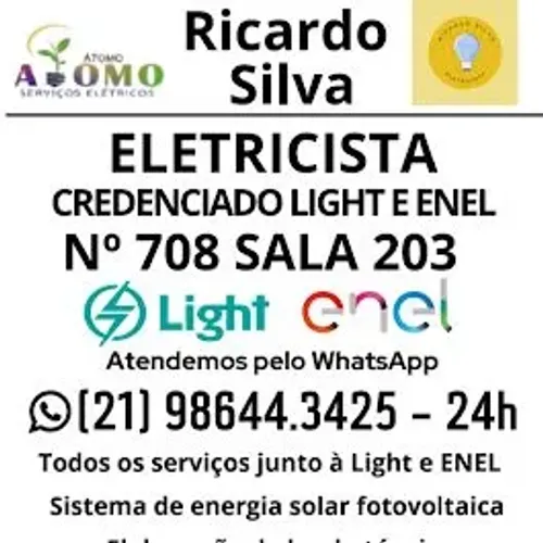 Serviço junto à Light e Enel