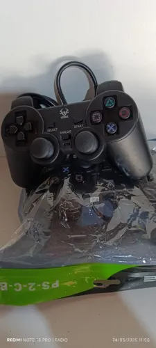 Controle Playstation 2 Preto - Verde