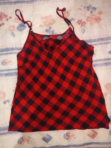 Blusa Feminina Xadrez Vermelha