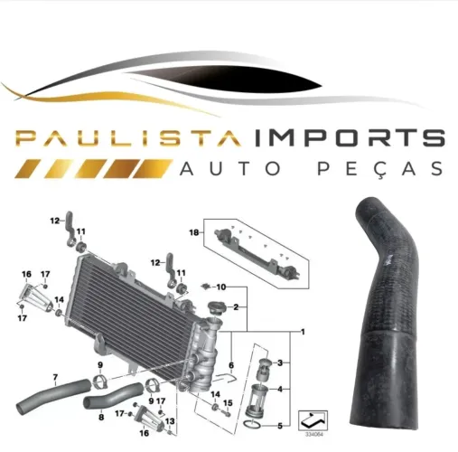 Mangueira Radiador Bmw F800 GS F650 ( Nova Original 17127679345