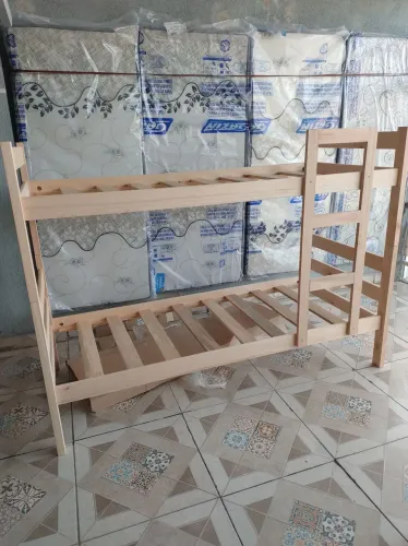 Cama Beliche de Madeira novas Eucalipto reforçado 