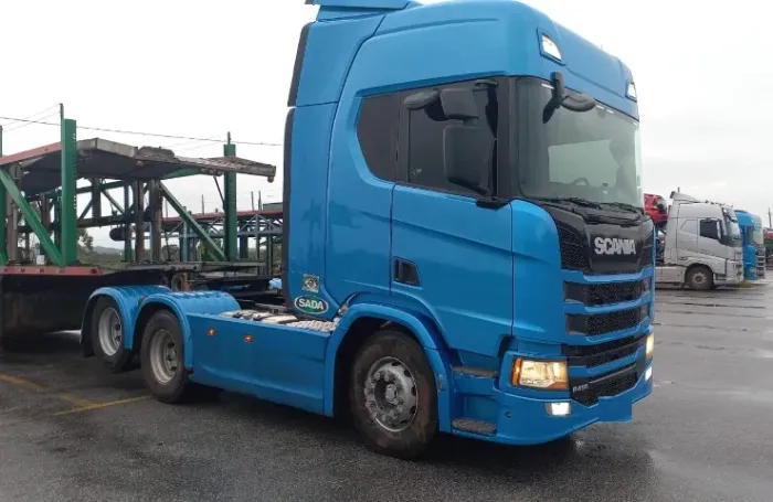 SCANIA R 450 6X2 2019/2020 BLUE FUN - TETO ALTO