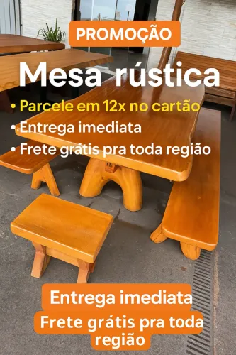 Quer uma Mesa Rústica Temos com Preço de Oferta!