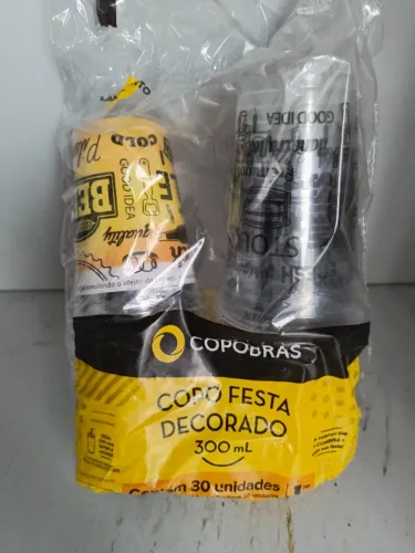 Copo Festa Decorado Beer 300ml Copobras 30 Unidades