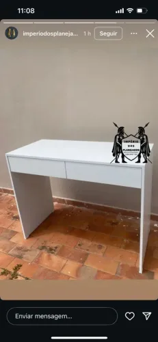 MESA COM DUAS GAVETAS 