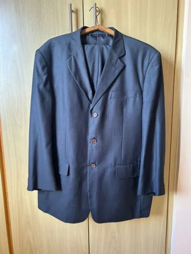 Terno masculino cinza (grátis: 2 gravatas)
