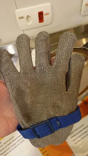 LUVA ACOGUEIRO MALHA ACO INOX 