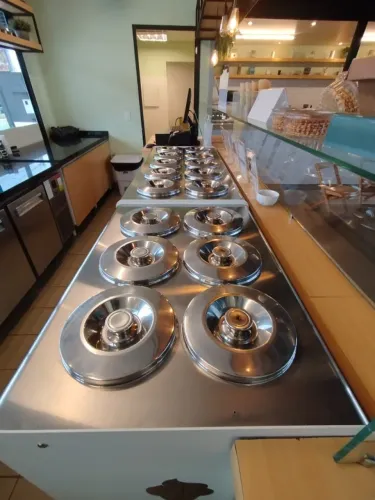 Vitrine Gelato Pozzetto BRX - Balcão para Gelateria - 10 sabores