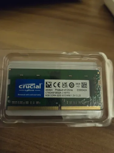 Ddr4 crucial 8gb 3200mhz notebook 0km