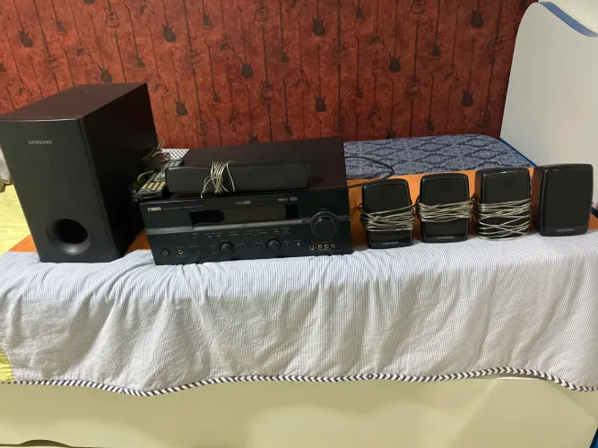 Home Theater Completo Receiver Yamaha RX-V750 + Caixas Samsung
