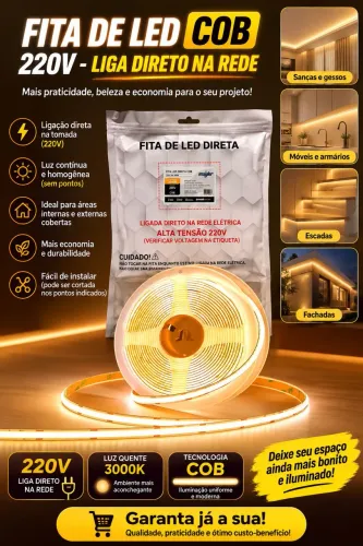 Fita de Led COB 220v