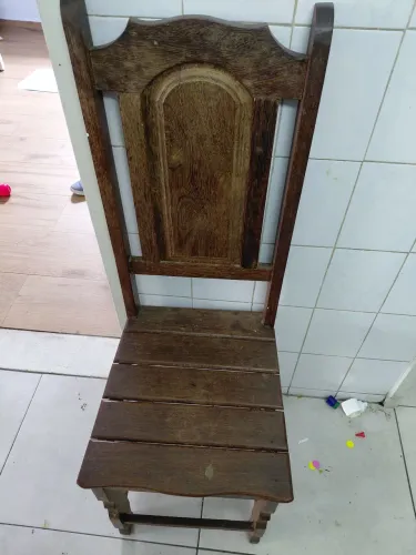 CONJUNTO 3 CADEIRAS MADEIRA MACIÇA