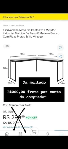 Mesa em L
