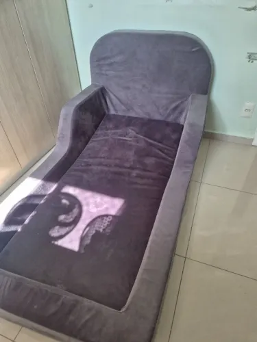 Cama Montessoriana Infantil Estofada- veludo - Cinza Escuro