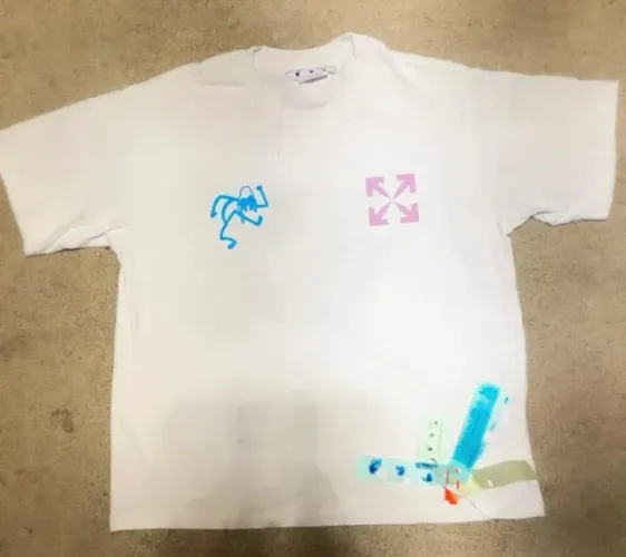 Camiseta Off-White - Tamanho G (Oversized) - Cor Branca