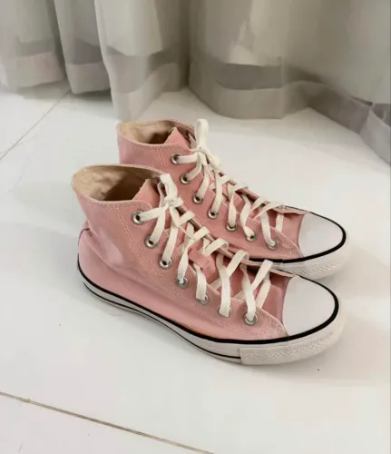 Tênis Converse All Star Chuck Taylor Cano Alto Rosa - Tam 36 (Semi-novo)