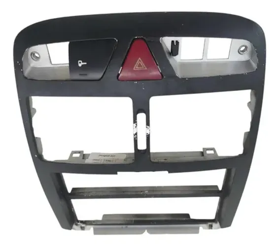 Moldura Central Painel Peugeot 307 2007 2008 2009 2010 2011 Preto