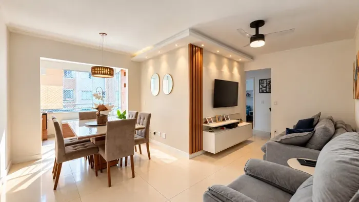 Apartamento 75m² | 2 quartos sendo 1 suíte | 2 vagas cobertas | Condomínio Resort | Zona S