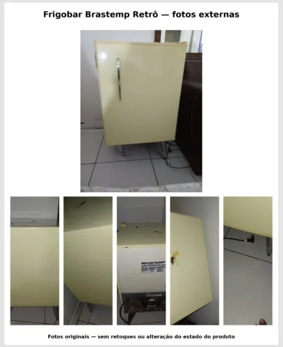 Frigobar Brastemp Retrô 76L Amarelo - Funcionando Perfeitamente - R$ 900