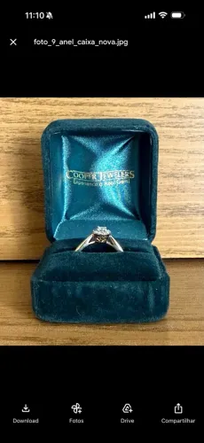 Anel de Ouro 14K com Diamantes