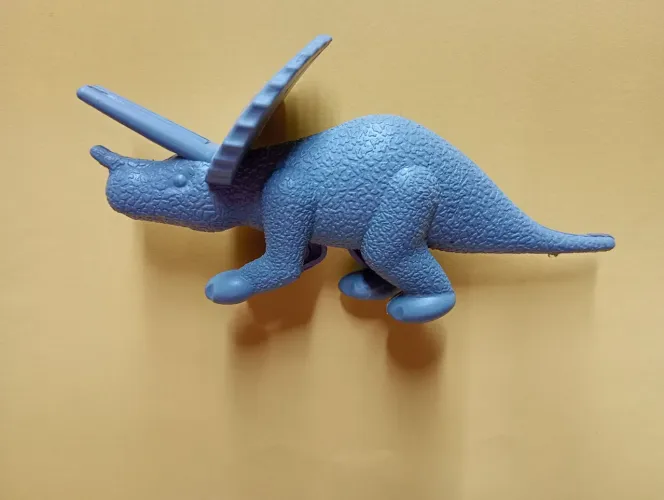 Miniatura Dinossauro Triceratops Azul - Brinquedo / Coleção / Maquete