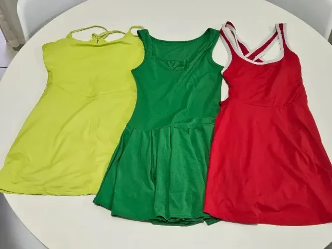 Kit de 3 Vestidos com Short Interno