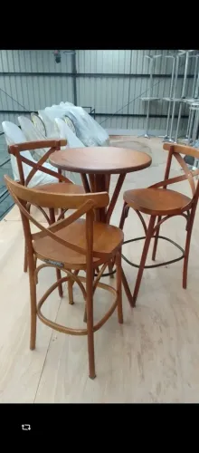 Banqueta alta madeira
