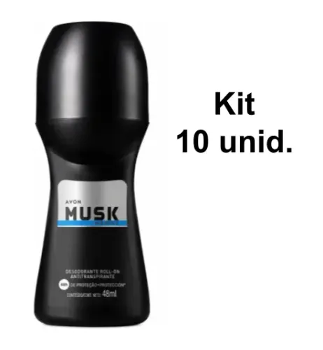 Kit 10 Desodorante Antitranspirante Musk Marine Proteção 48h