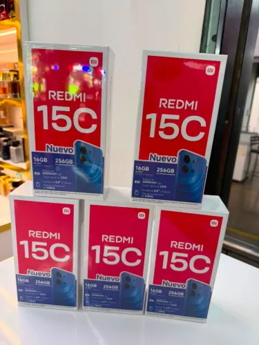 Redmi 15C 4G  256/8GB RAM Apenas Preto  R$1.049,90 
