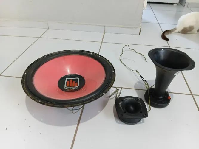 Vendo fone de 800 detonar em perfeito estado e uma corneta e um Twitter por 100 reais 