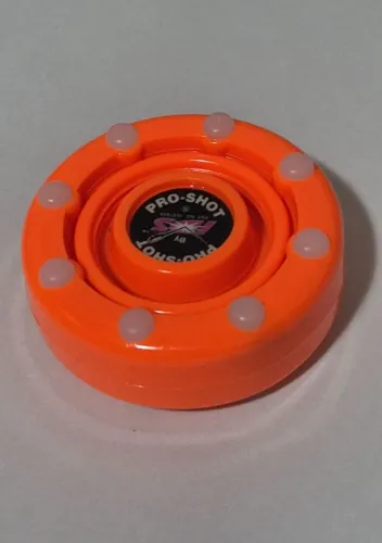 Disco puck ids pro shot para roller hockey cor laranja fluorescente