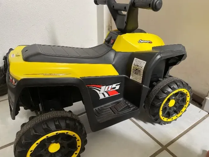 Quadriciclo Com Pedal Elétrico 6v Som E Farol Led azul Voltagem Do Carregado