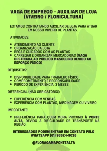 Vaga floricultura