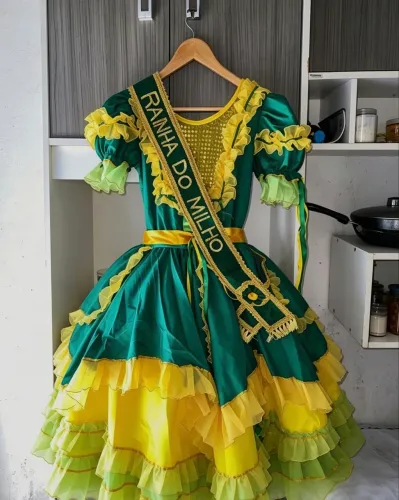 Vestido novo rainha do milho 9-16 anos,venda
