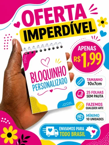 BLOCO DE ANOTAÇÕES PERSONALIZADO