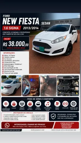 Ford Fiesta Sedan SE 1.6 16V Flex 4P 2014