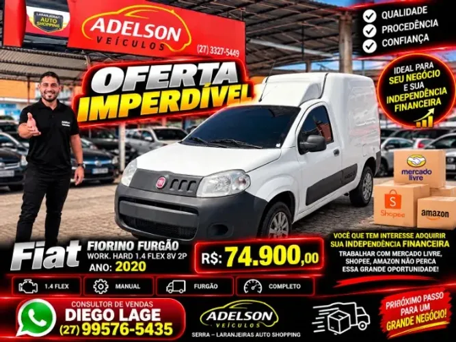 Fiat Fiorino Furgão Work. Hard 1.4 Flex 8V 2P 2020