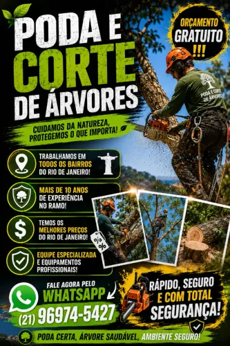 Poda e corte de árvores 