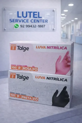 LUVA NITRILICA S/PÓ PRETA/ROSA NO TAMANHO ( P )