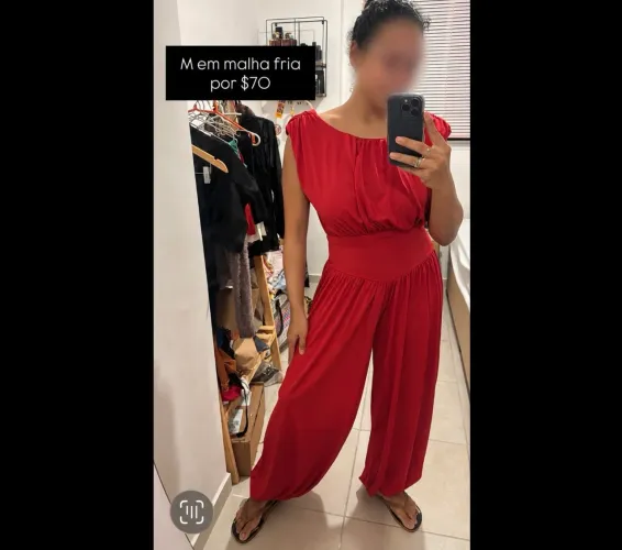 Macacão vermelho- TAM 36-42