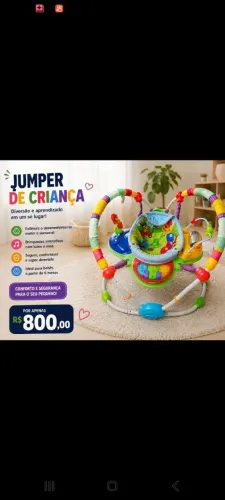 Vendo um lindo brinquedo para crianças acima de 6 meses