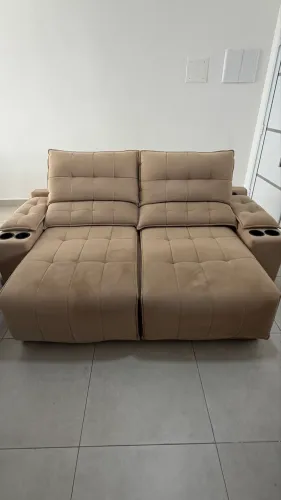 Sofá Reclinável 2 Lugares com USB e Porta-Copos | Excelente Estado