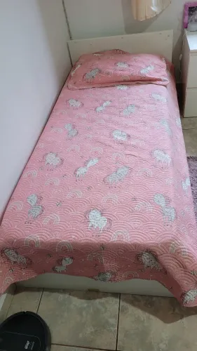 Cama de solteiro em MDF de alta qualidade com cama extra