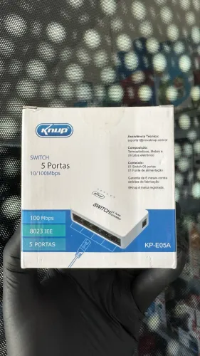 Switch de rede hub com 5 portas RJ45