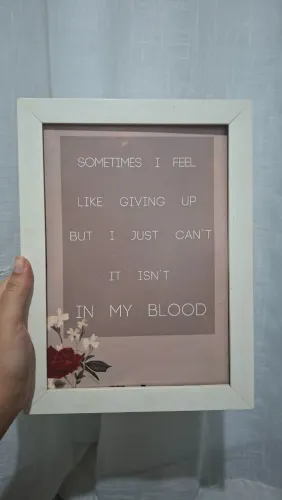 Quadro Decorativo Shawn Mendes - Frase ?Sometimes I Feel Like Giving Up?